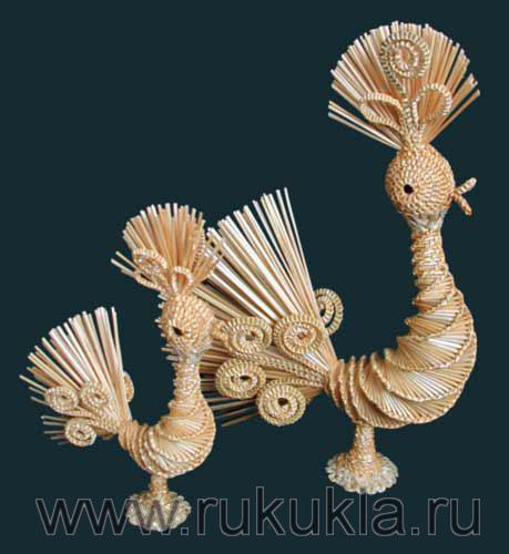 Поделка из соломы птицы Поделка из соломы птицы