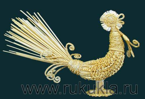 Поделка из соломы птицы Поделка из соломы птицы